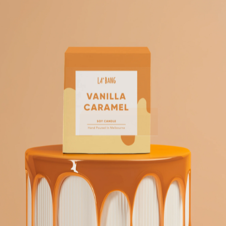La'Bang Body Wood Wick Soy Candle - Vanilla Caramel