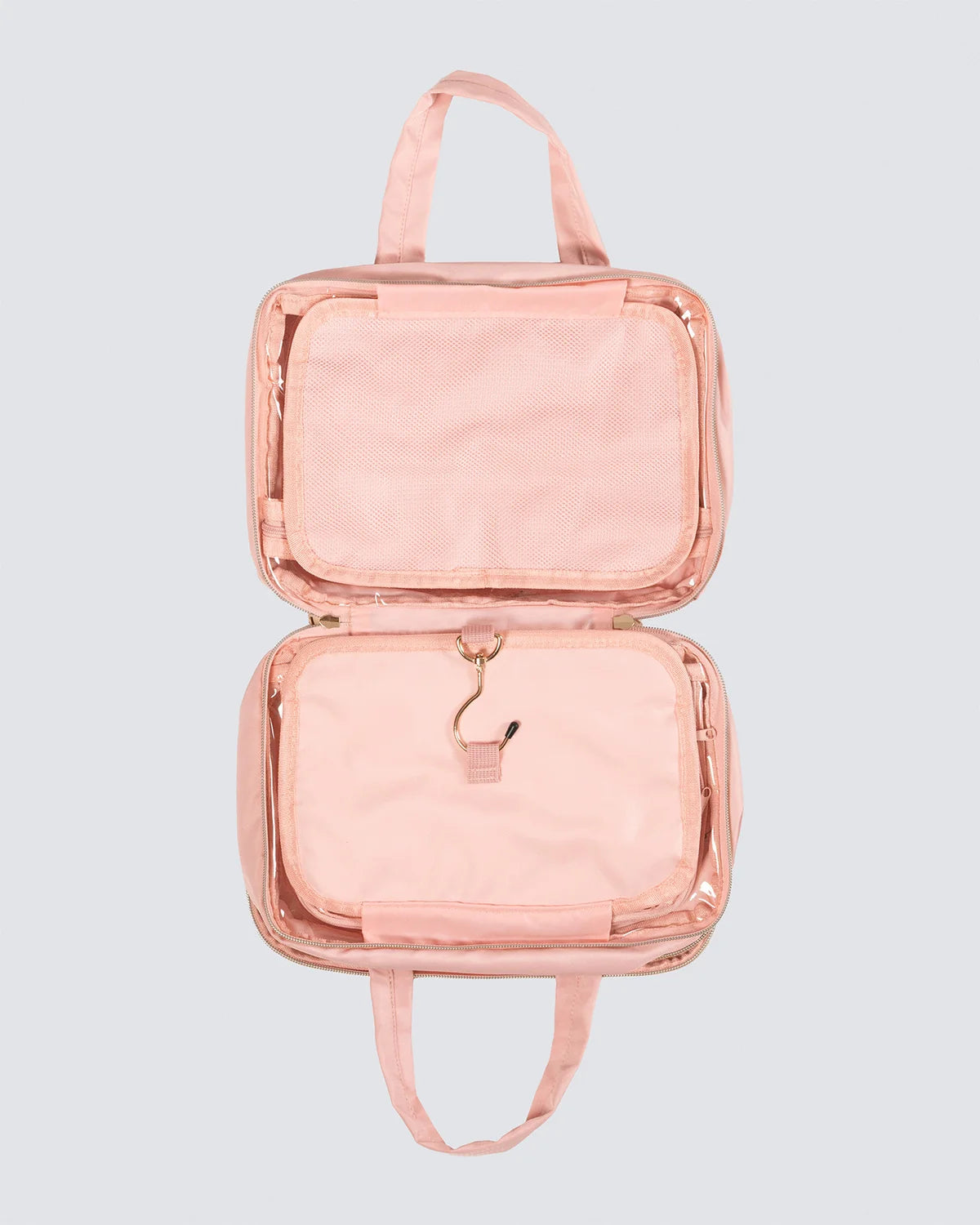 Fold-Out Dance Beauty Case | Pink Champage Makeup Bag