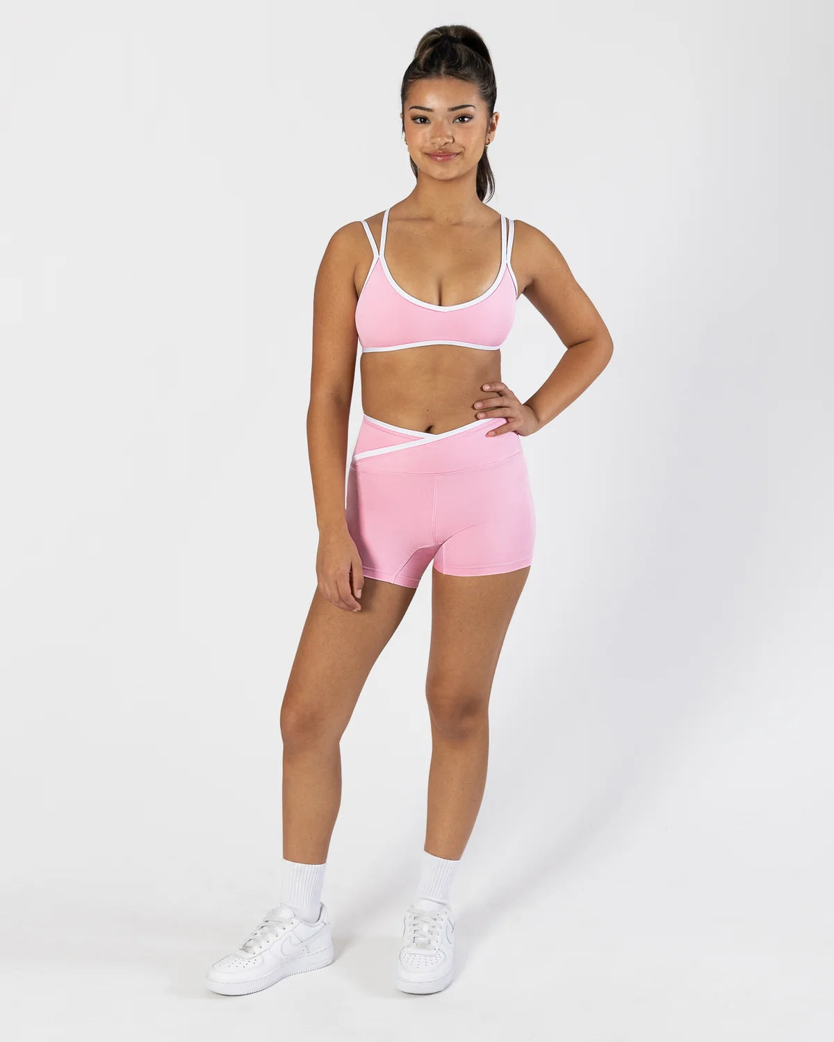 Pastel Collective Colette Cross Front Short | Petal Pink