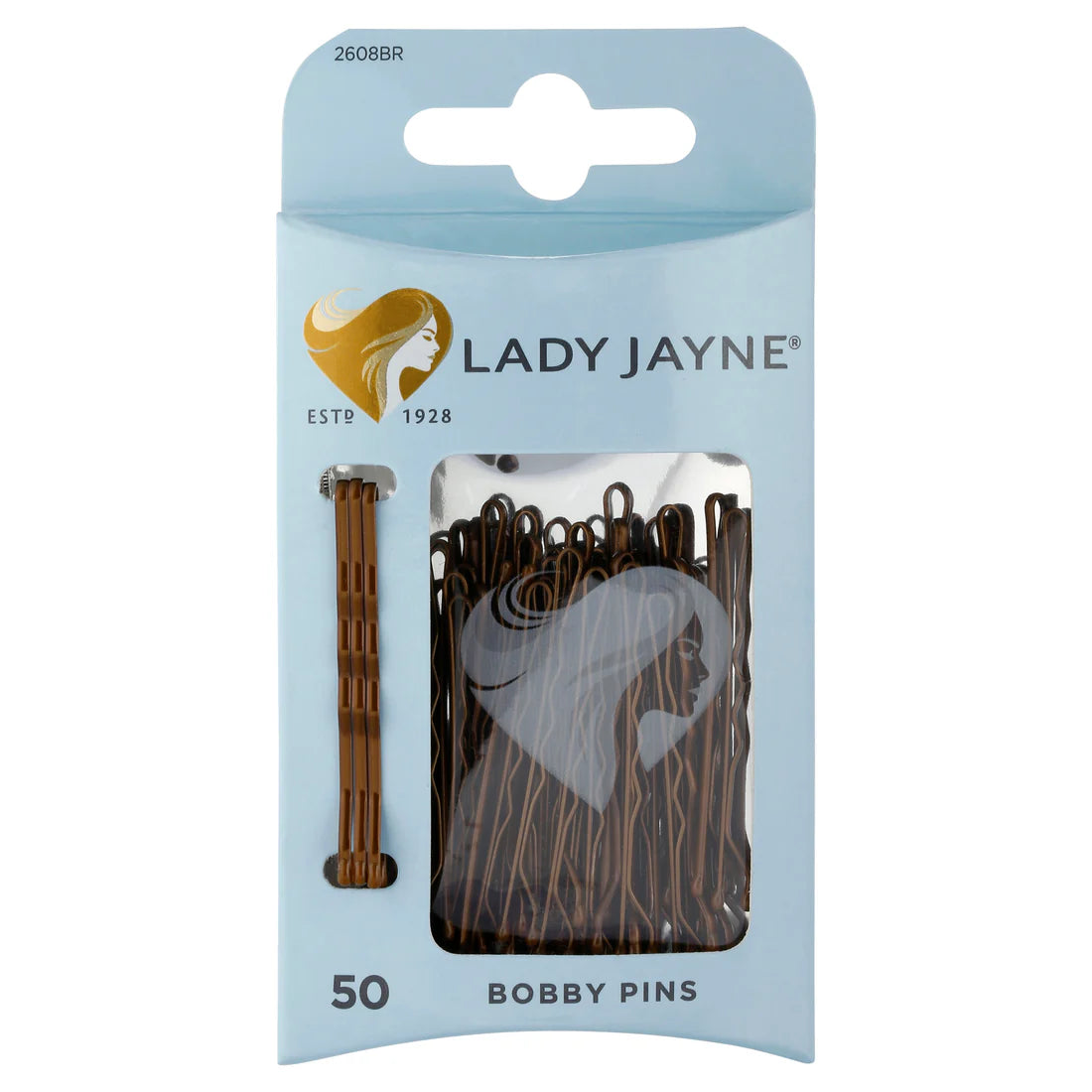 Lady Jayne Bobby Pins Brown 4.5cm - 50pk
