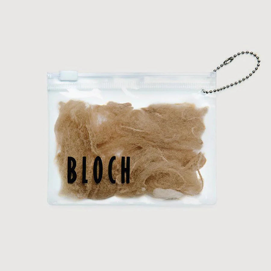 Clear pouch with brown material and 'BLOCH' branding on a light gray background