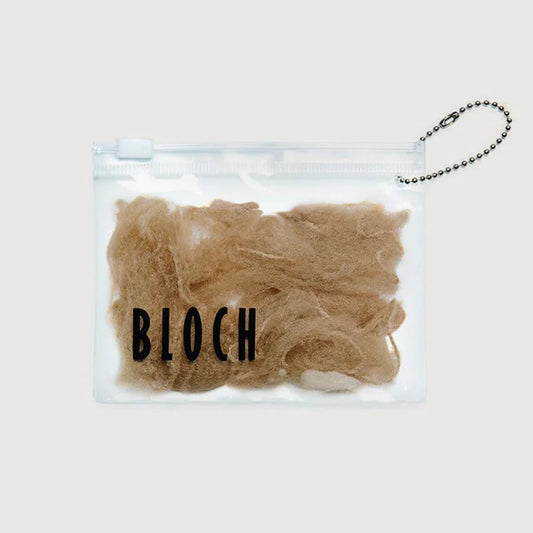 Clear pouch with brown material and 'BLOCH' branding on a light gray background