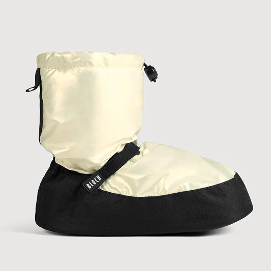 New Bloch Metallic Warmup Booties - Pearl White