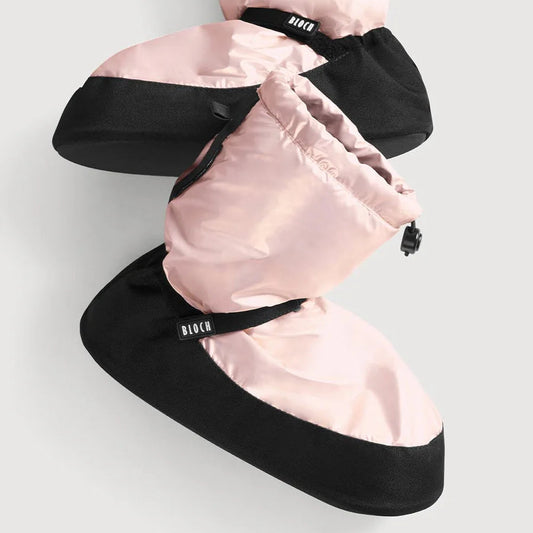 New Bloch Metallic Warmup Booties - Candy Pink