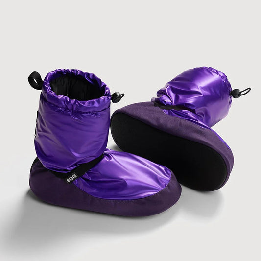 New Bloch Metallic Warmup Booties - Vibrant Purple