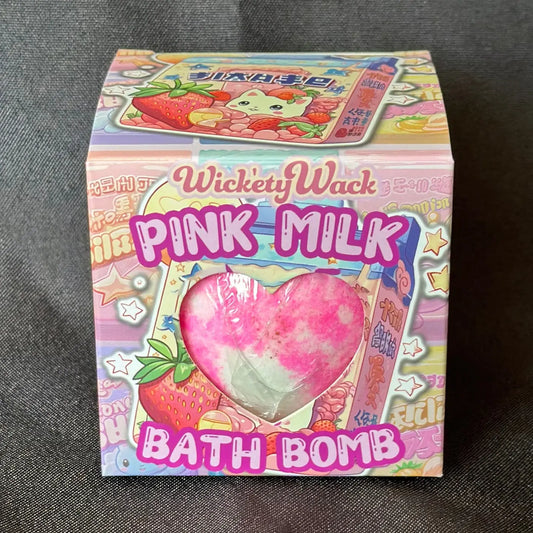 Wick'ety Wack Bath Bomb - Pink Milk