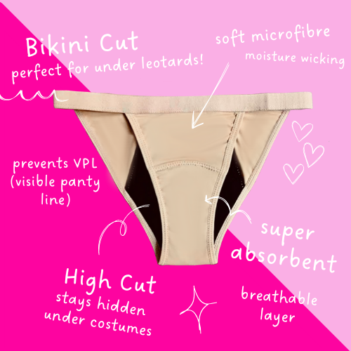 Mad Ally Dance Period Proof Collection  |  High Cut Bikini Brief