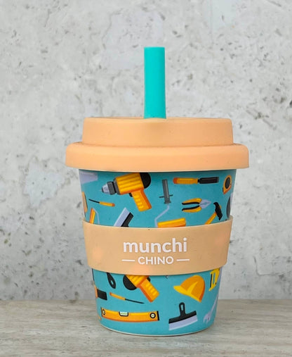 munchi Bubba Tiny Tradie Babychino Cup with Straw