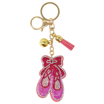 Pink Poppy Sparkle Bag Charm - Ballerina Jewel