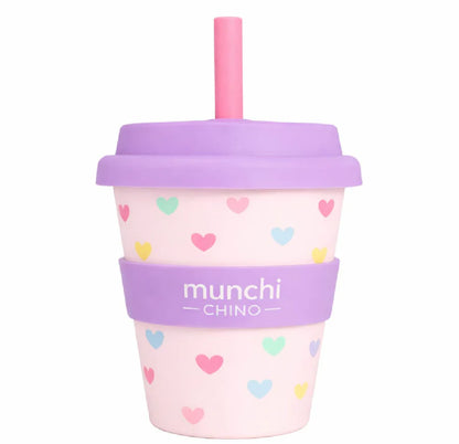 munchi Bubba Teeny Hearts Babychino Cup with Straw