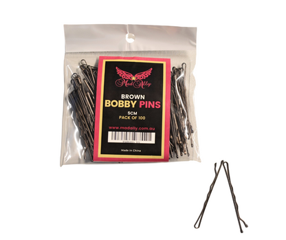 Mad Ally Bobby Pins - Brown