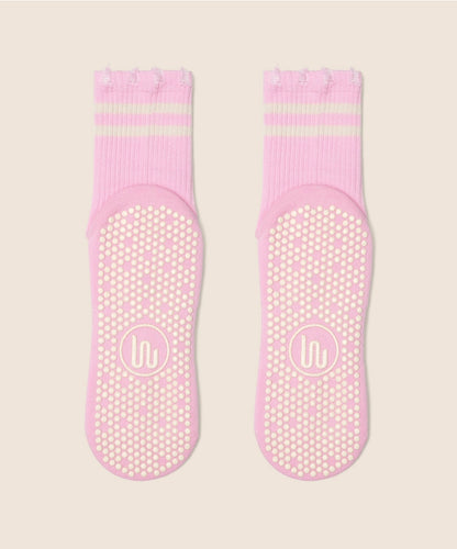 MoveActive Crew Grip Socks | Edgy Cool Pink