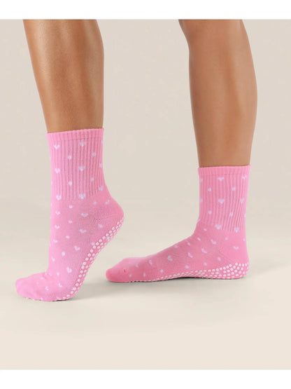 MoveActive Crew Grip Socks - Pink Speckled Candy
