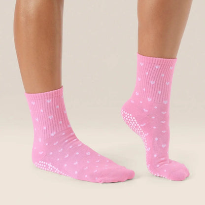 MoveActive Crew Grip Socks - Pink Speckled Candy
