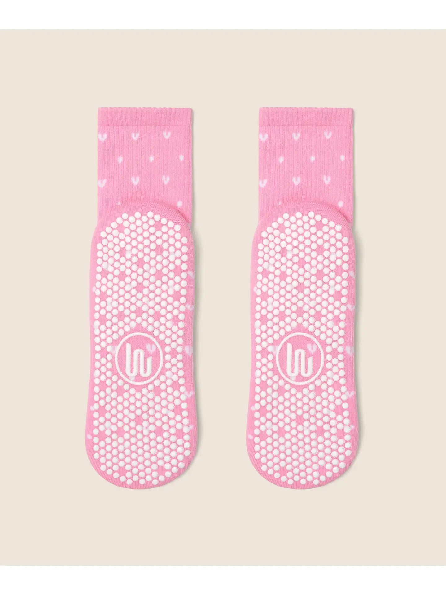 MoveActive Crew Grip Socks - Pink Speckled Candy