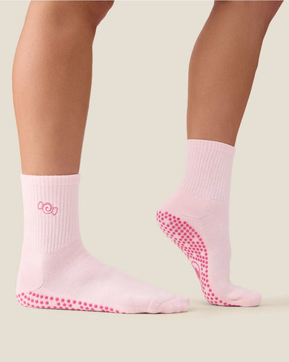 MoveActive Crew Grip Socks | Sweetie Candy Pink