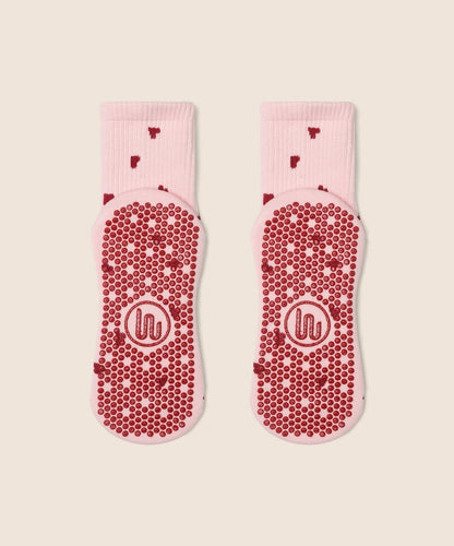 MoveActive Crew Grip Socks - Love Me Pink