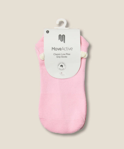 MoveActive Low Rise Grip Socks - Candy Frill Pink