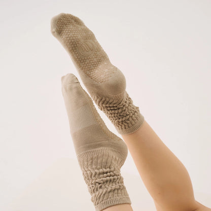 MoveActive Scrunch Grip Socks - Latte