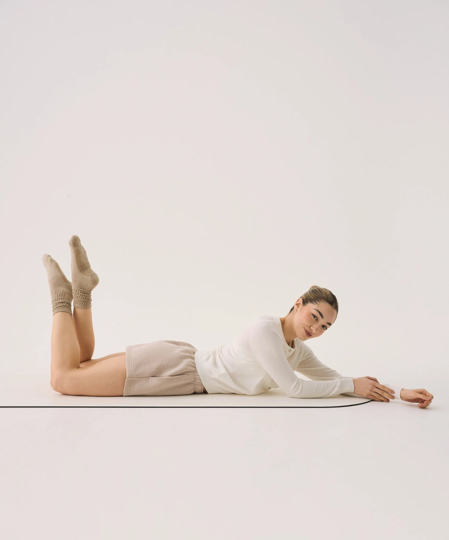 MoveActive Scrunch Grip Socks - Latte