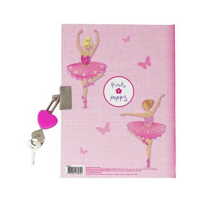 Pink Poppy Candy Scented Lockable Diary | Bejewelled Ballerina