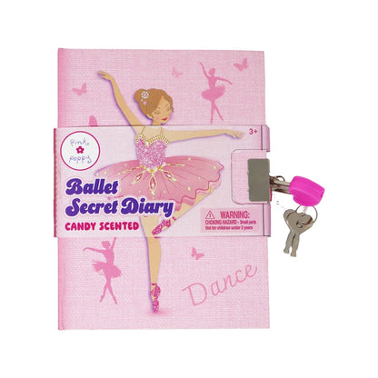 Pink Poppy Candy Scented Lockable Diary | Bejewelled Ballerina