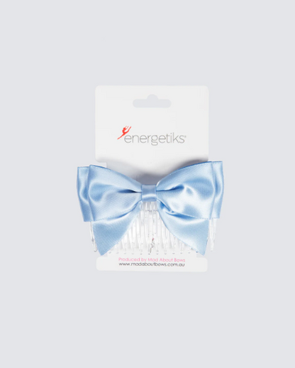 Satin Midi Bow with Comb - Assorted Colours