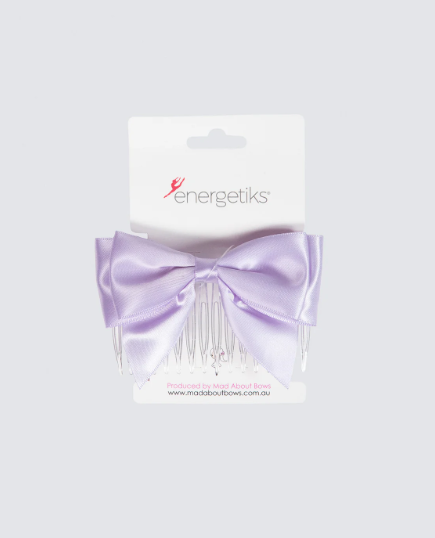 Satin Midi Bow with Comb - Assorted Colours