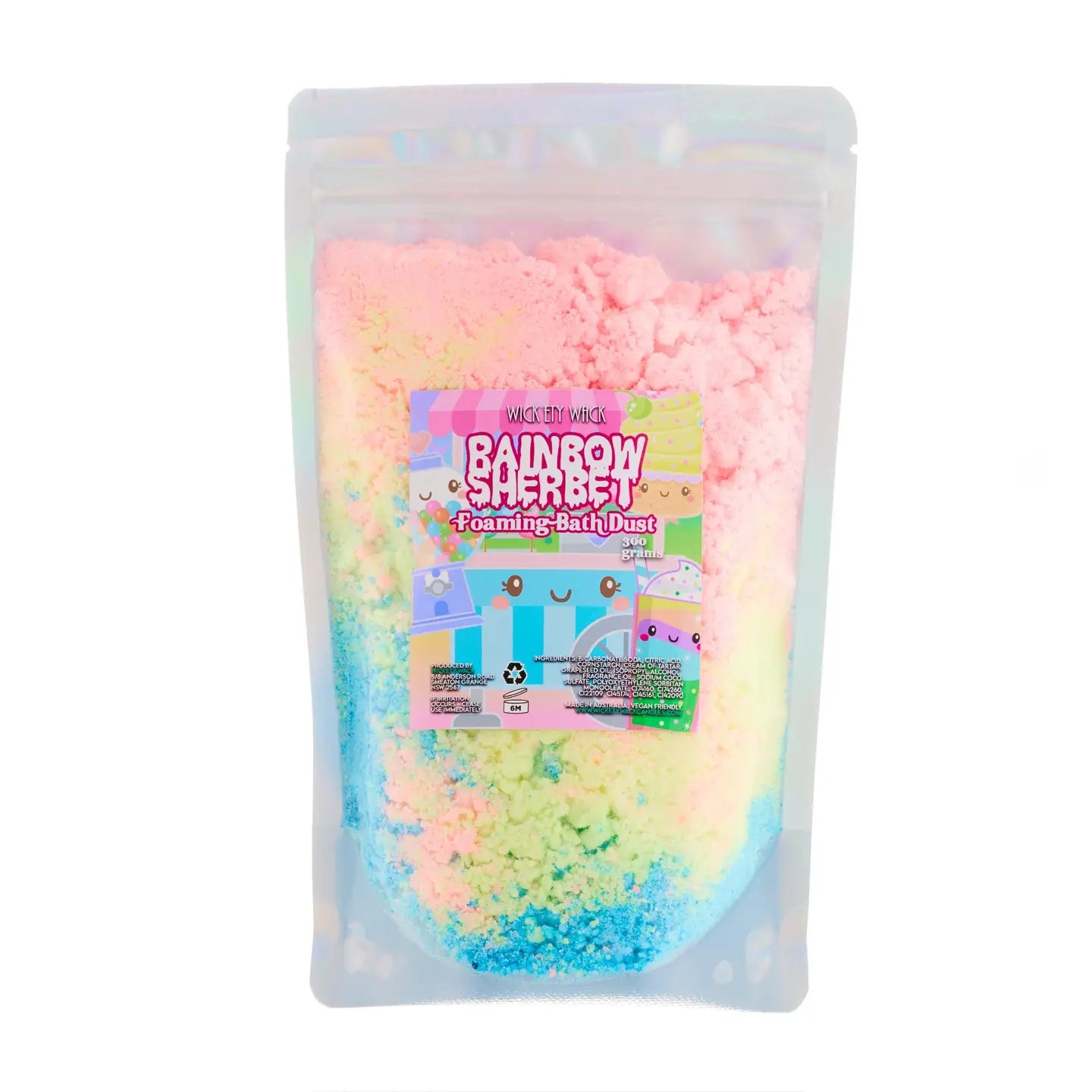 Wick'ety Wack Bath Dust - Rainbow Sherbet