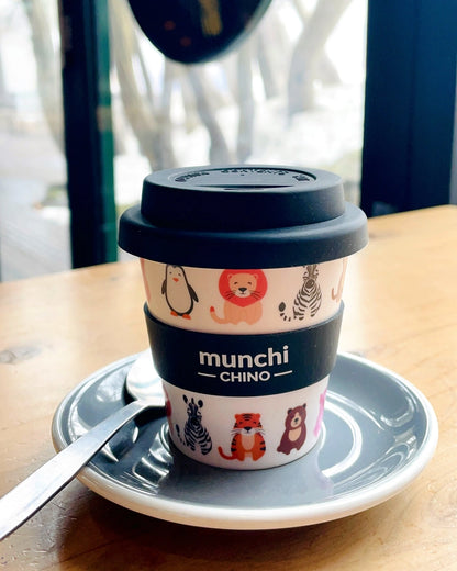 munchi Bubba A Day at the Zoo Babychino Cup with Straw
