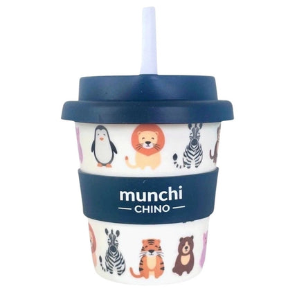 munchi Bubba A Day at the Zoo Babychino Cup with Straw