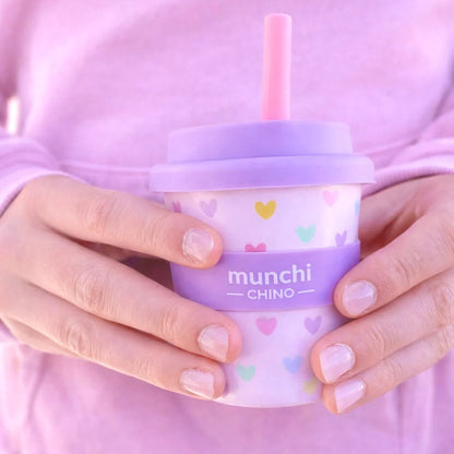 munchi Bubba Teeny Hearts Babychino Cup with Straw
