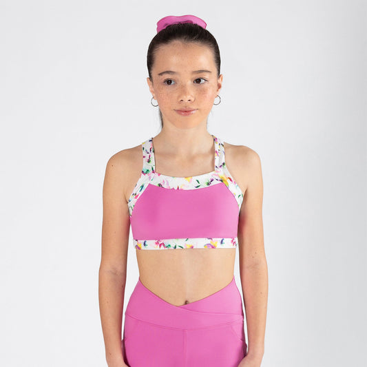 BLOOM 💐 Collection Remi Twist Crop Top - Pink Blossom