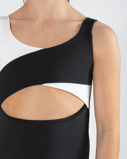 Izzy Leotard - Black + White Splice MOTION EDIT