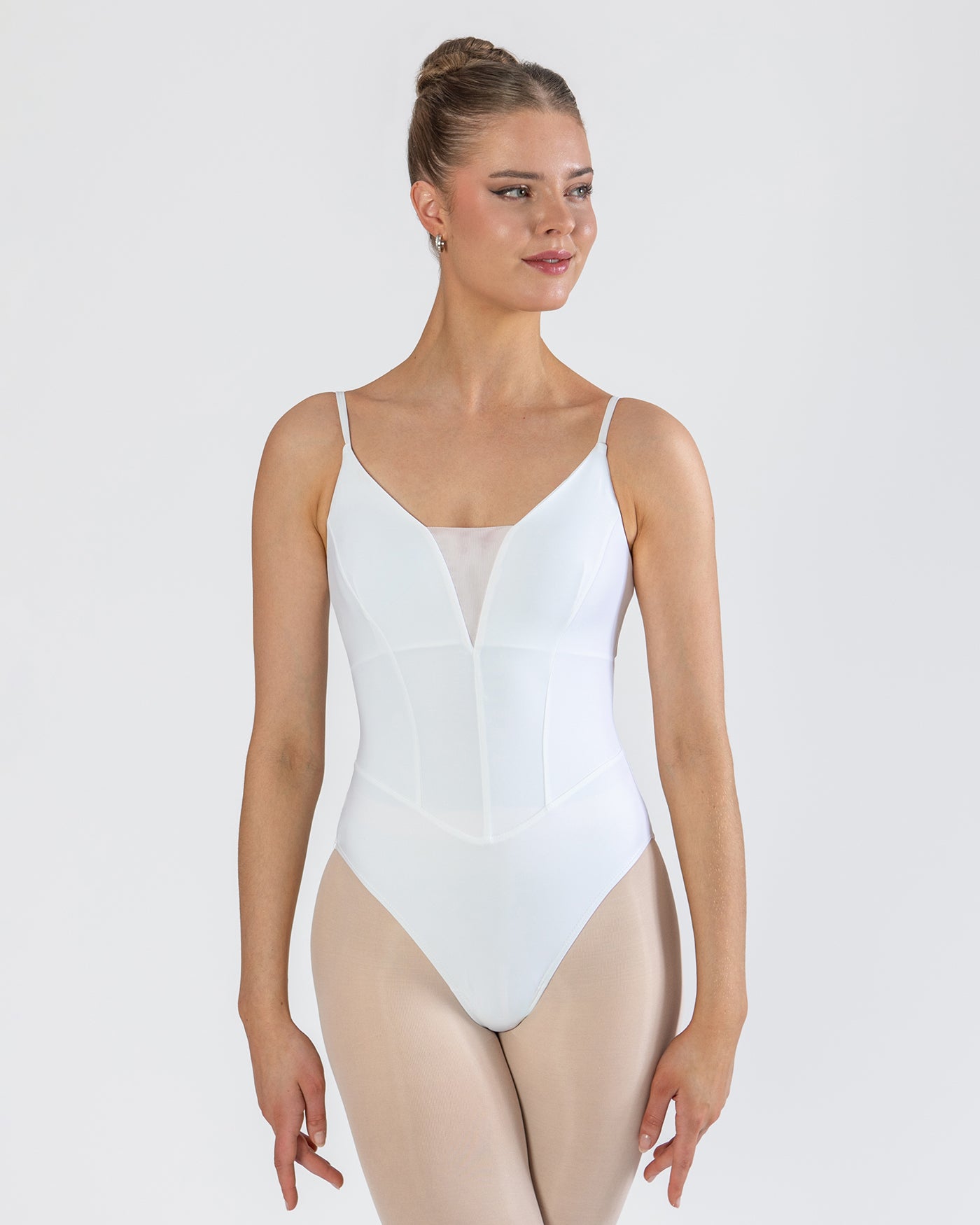 Prima Collection Lyra Adjustable Camisole Leotard | White