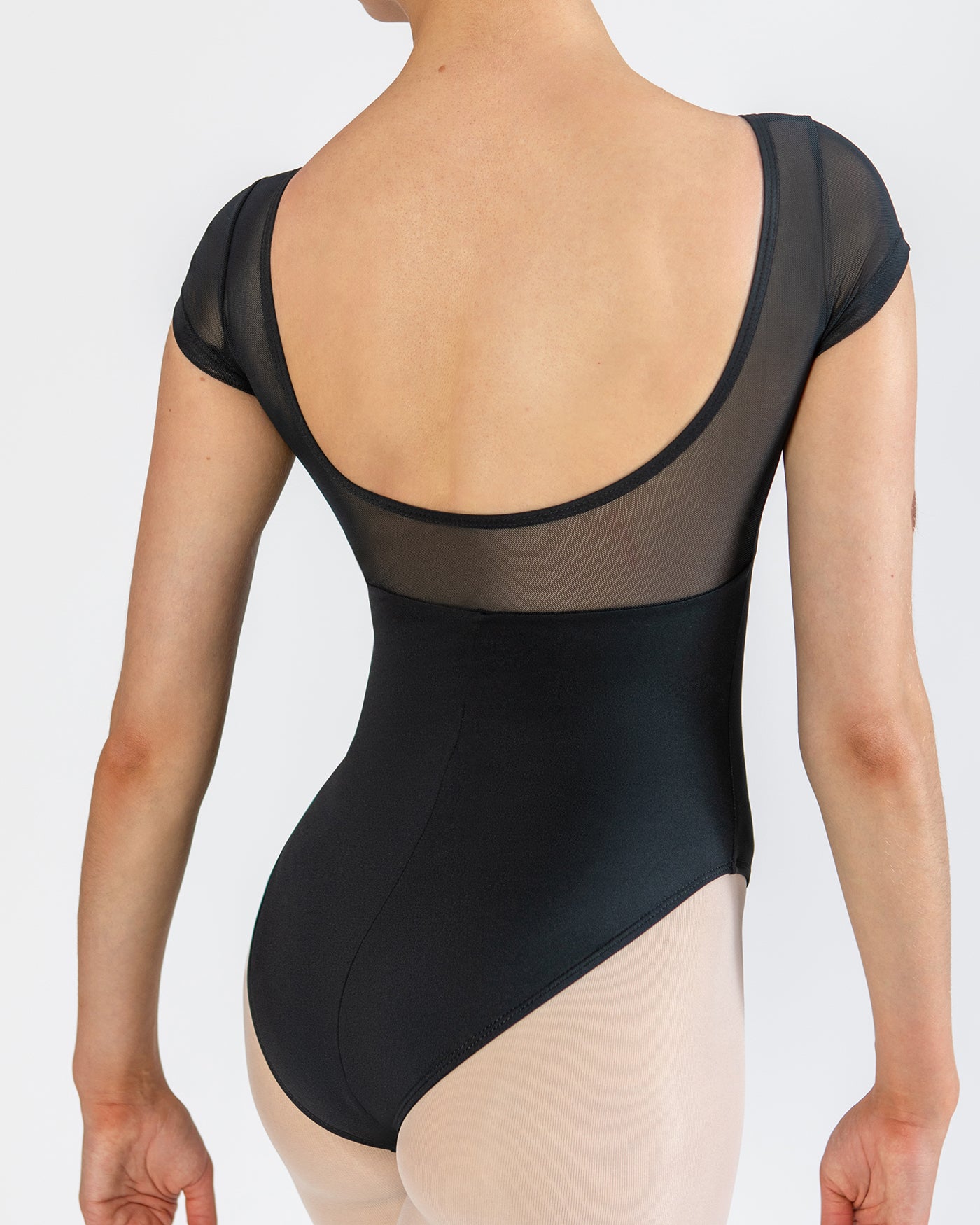 Prima Collection Amelia Cap Sleeve Leotard | Black Noir