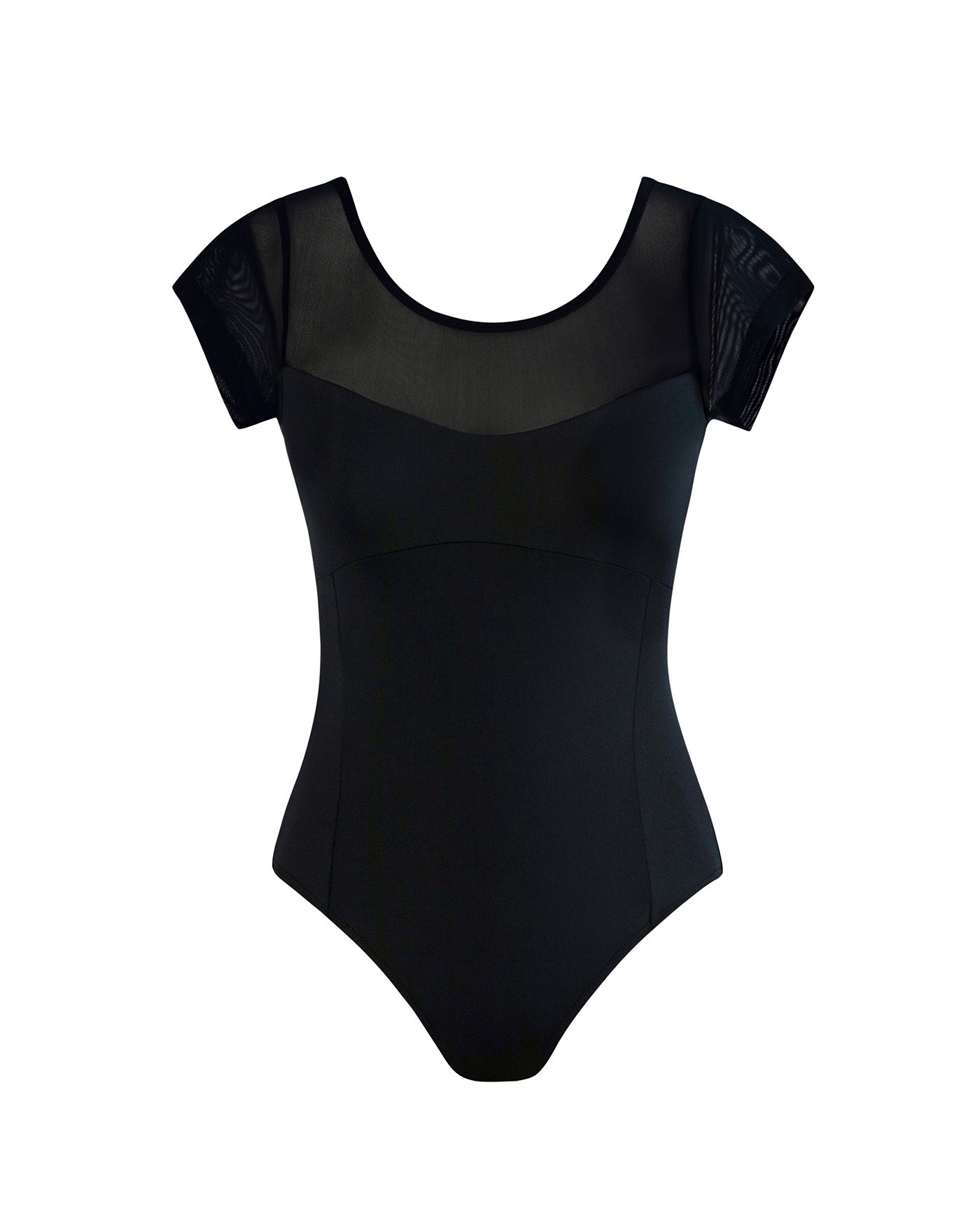 Prima Collection Amelia Cap Sleeve Leotard | Black Noir