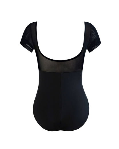 Prima Collection Amelia Cap Sleeve Leotard | Black Noir