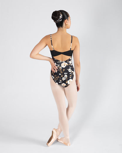Timeless Noir 🖤 Kim Camisole Twist Leotard | Noir Floral