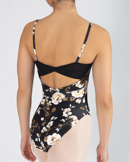 Timeless Noir 🖤 Kim Camisole Twist Leotard | Noir Floral