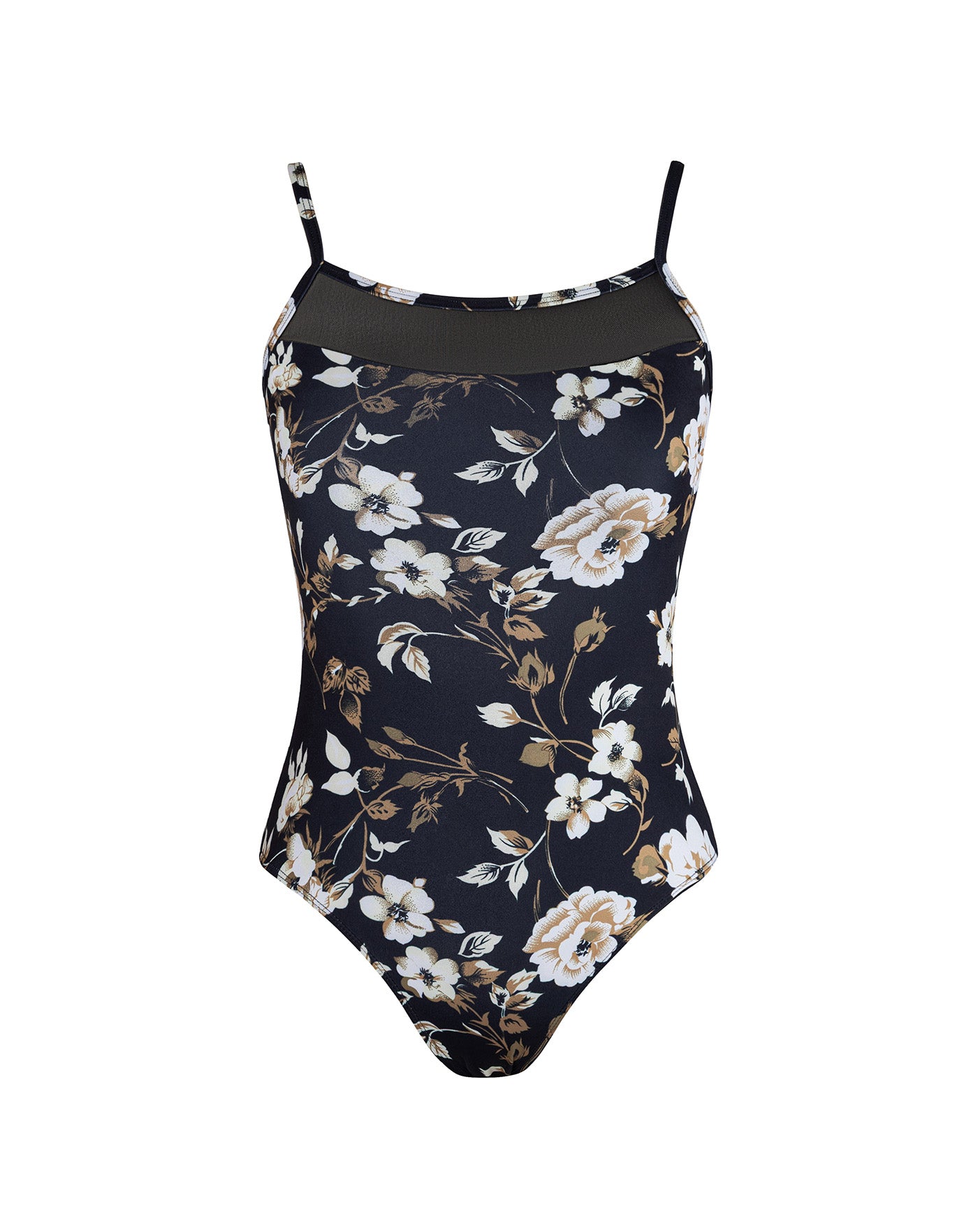 Timeless Noir 🖤 Kim Camisole Twist Leotard | Noir Floral