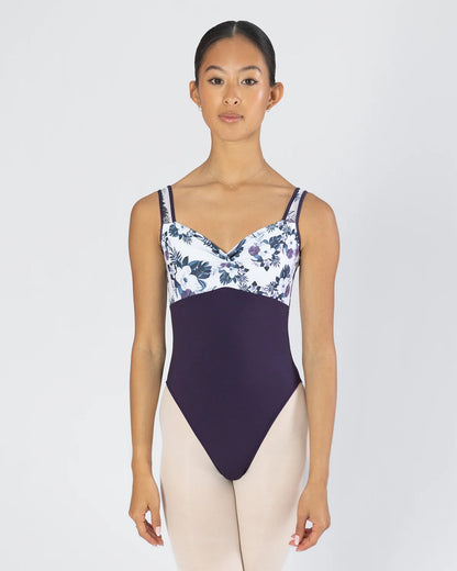 MYSTIQ 💫 Clara Cross Back Leotard | Floral Dusty Plum