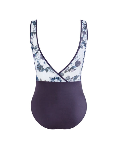 MYSTIQ 💫 Clara Cross Back Leotard | Floral Dusty Plum