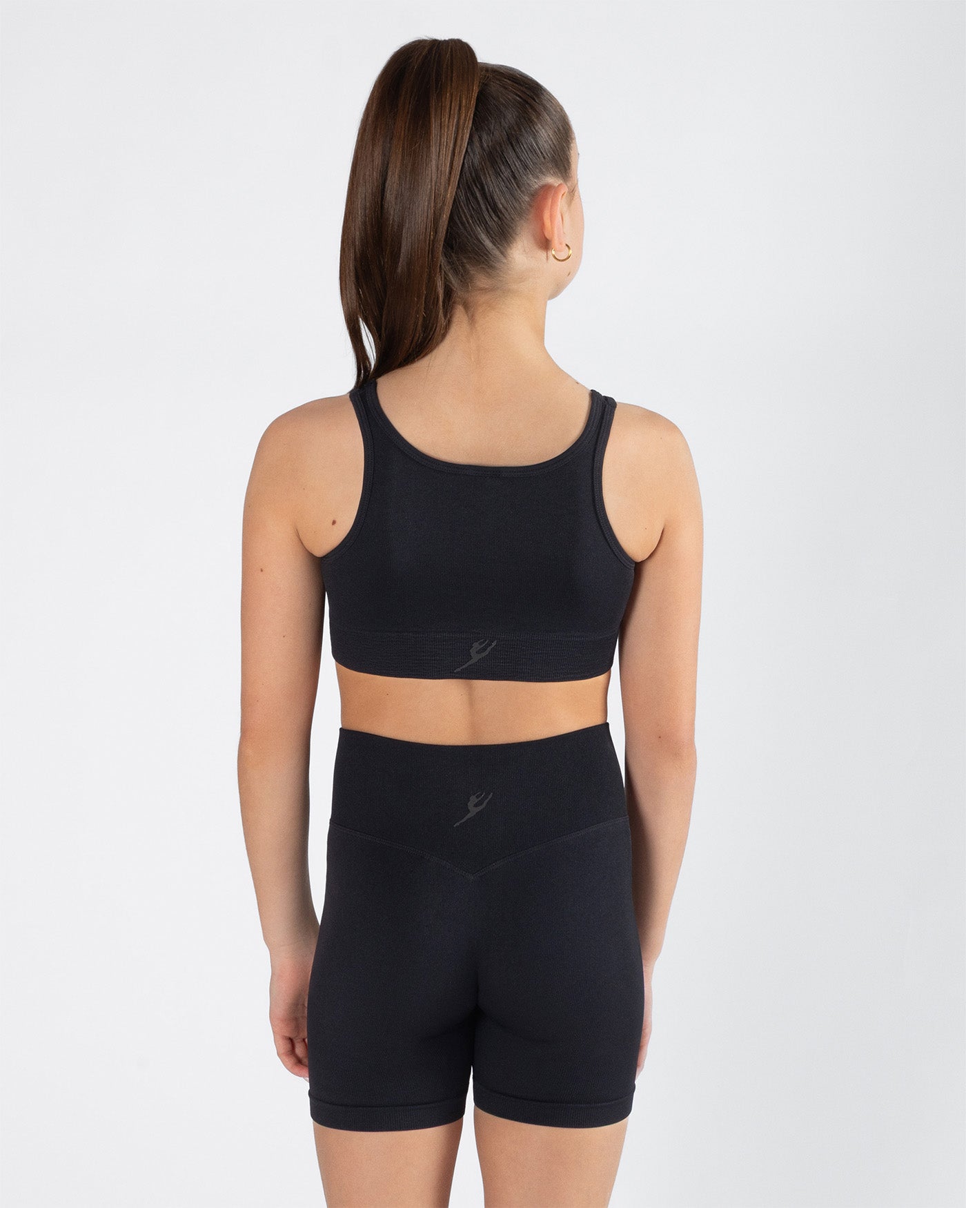 Seamless Active Crop Top - Black