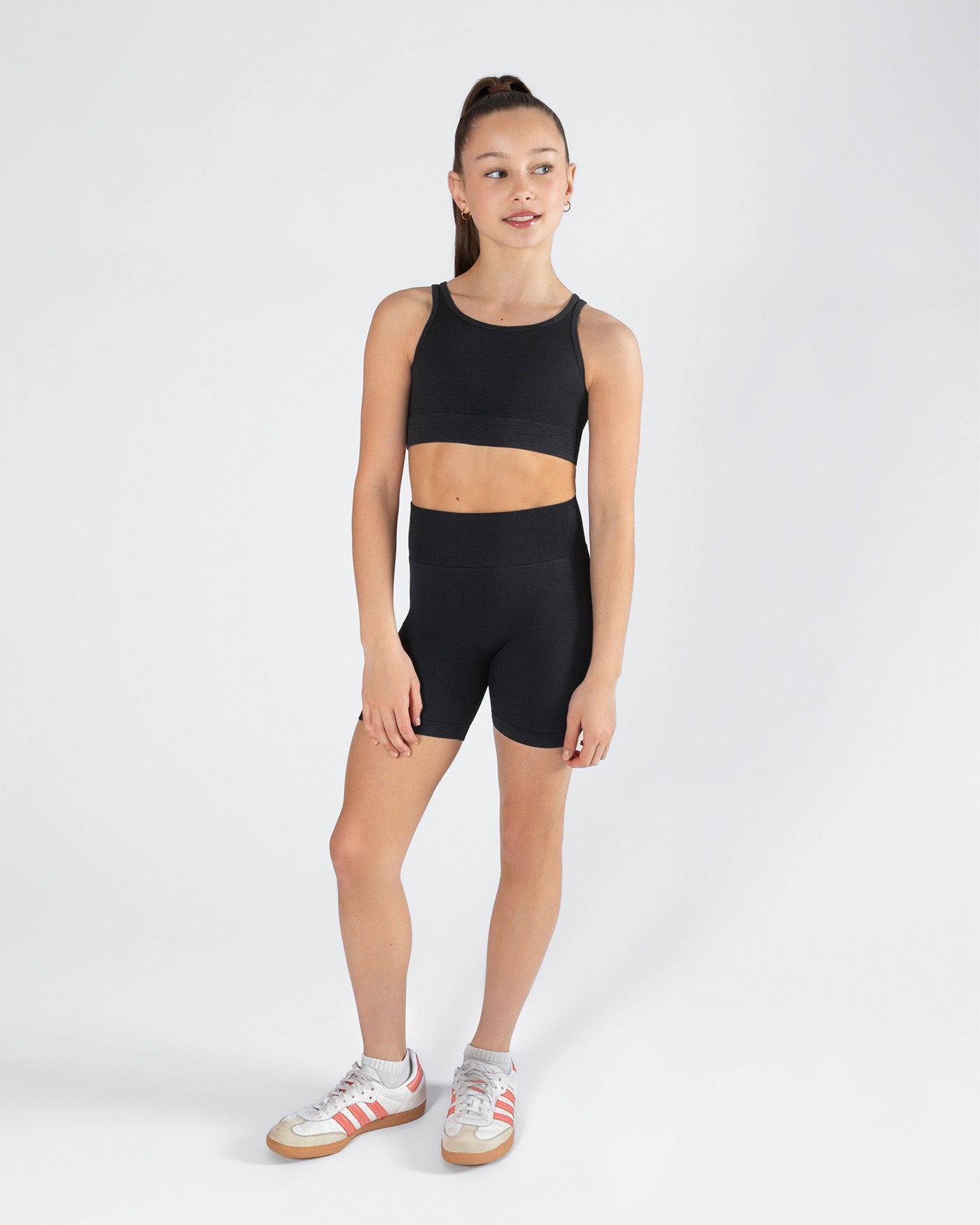 Seamless Active Crop Top - Black