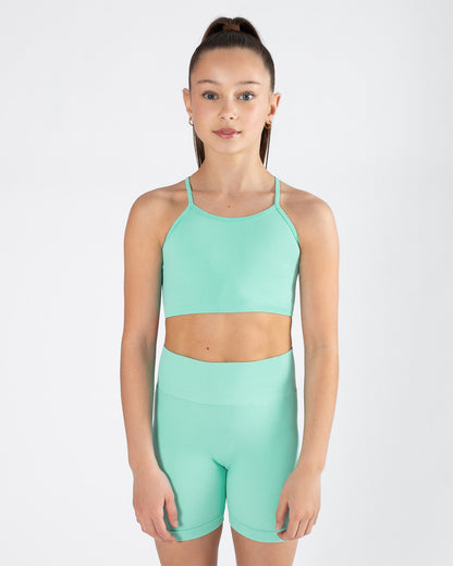 Seamless Active Cropped Singlet Top - Mint