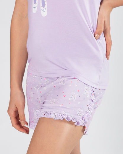 STARDUST PJ Collection 'Tutu Sleepy' Pajama Set - Twilight Purple