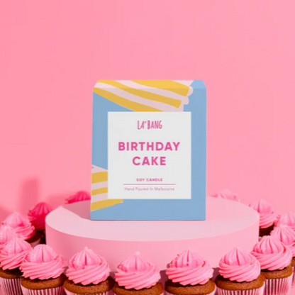 La'Bang Body Wood Wick Soy Candle - Birthday Cake