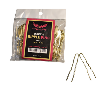 Mad Ally Ripple Pins - 4.5cm Blonde 100pk