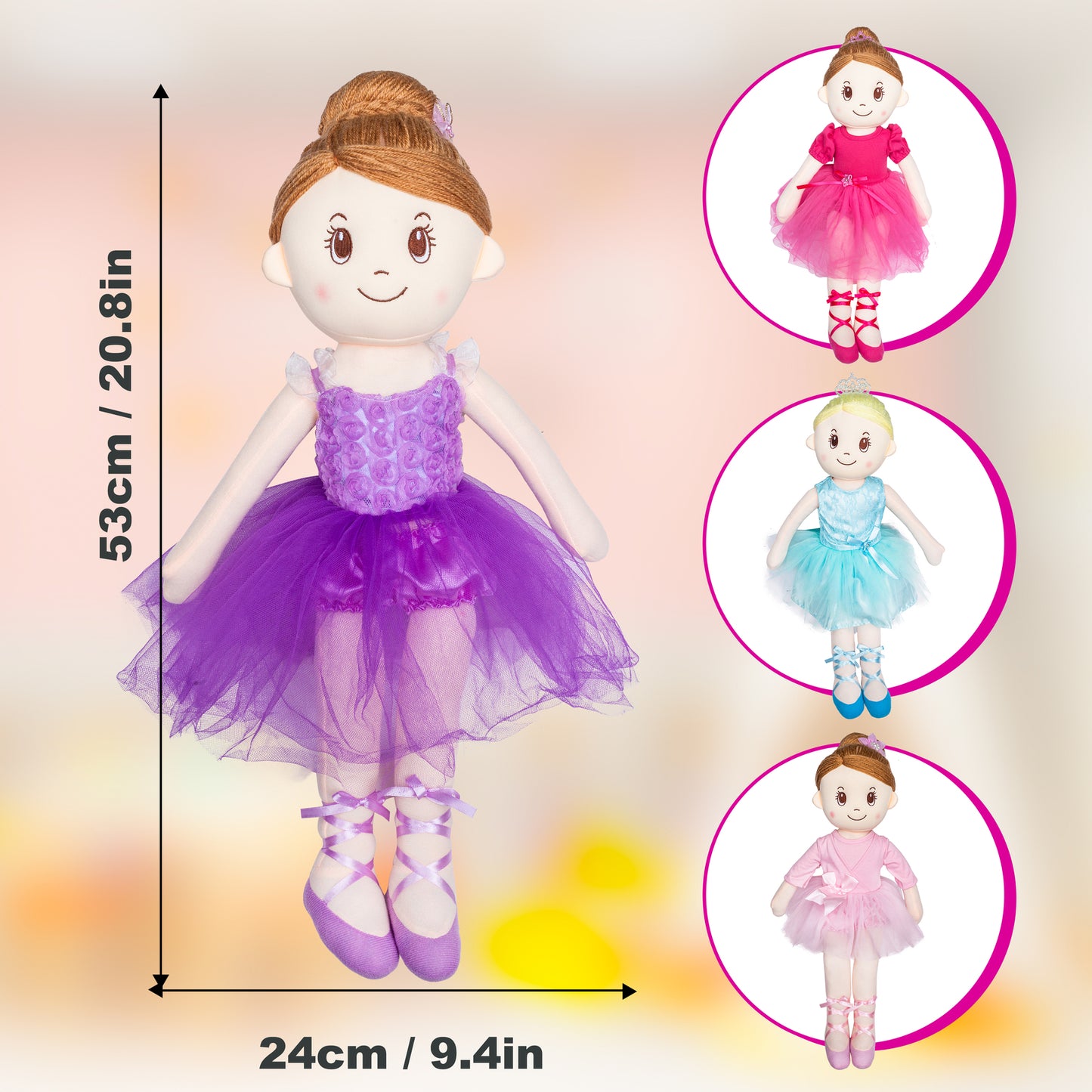 Mad Ally Indi Ballerina Doll - Lavender